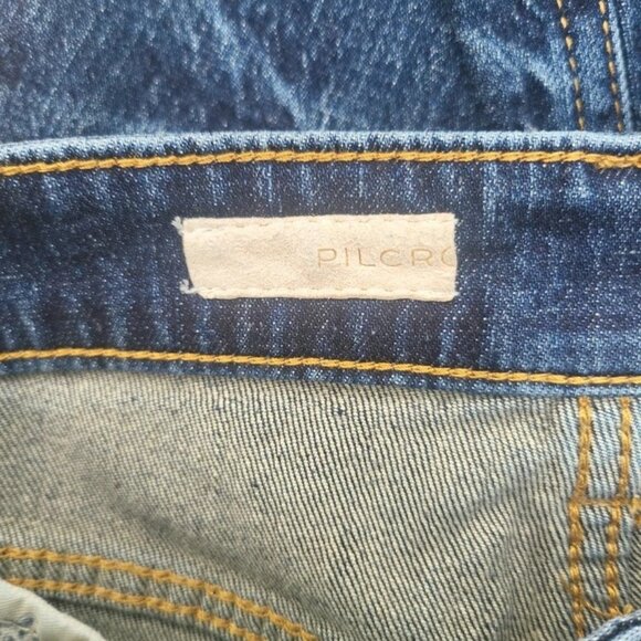 Pilcro and the Letterpress by Anthropologie Womens High Rise Slim Jeans Sz 26 - Picture 7 of 9